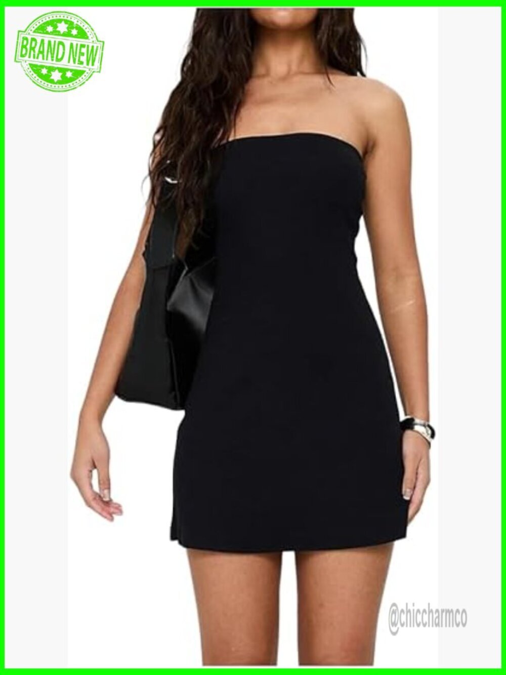 Sexy Ribbed Knit Strapless Tube Bodycon Mini Dress for Party